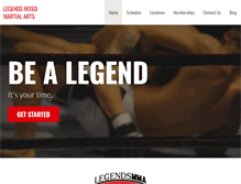 Tablet Screenshot of legendsmma.com